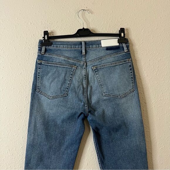 RE/DONE High Waisted Button Fly Debim Jeans Size 29 Medium Wash - Picture 6 of 8